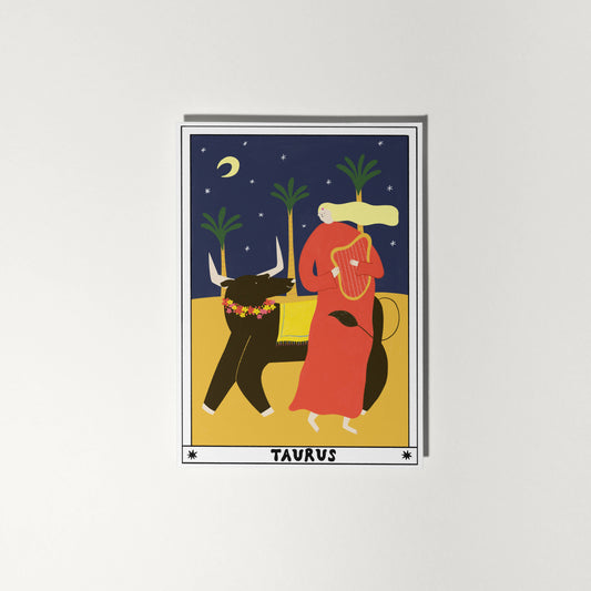 Tarot Taurus Birthday Card | Horoscope | Zodiac Card