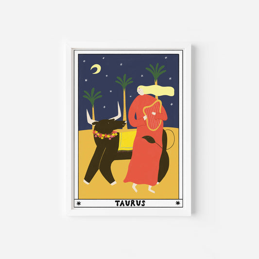 Tarot Taurus Horoscope A4 Art Print