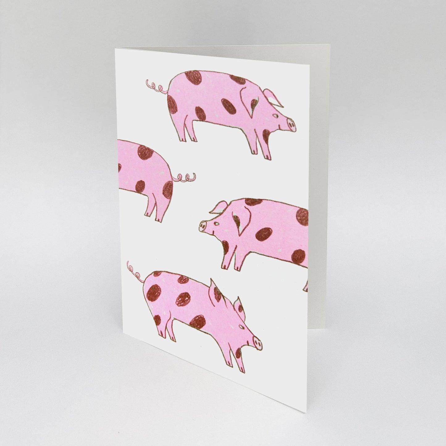 Pigs | Risograph Printed | Animal & Farm card