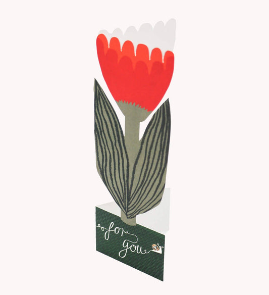 Red Tulip, For You Card Greeting Card