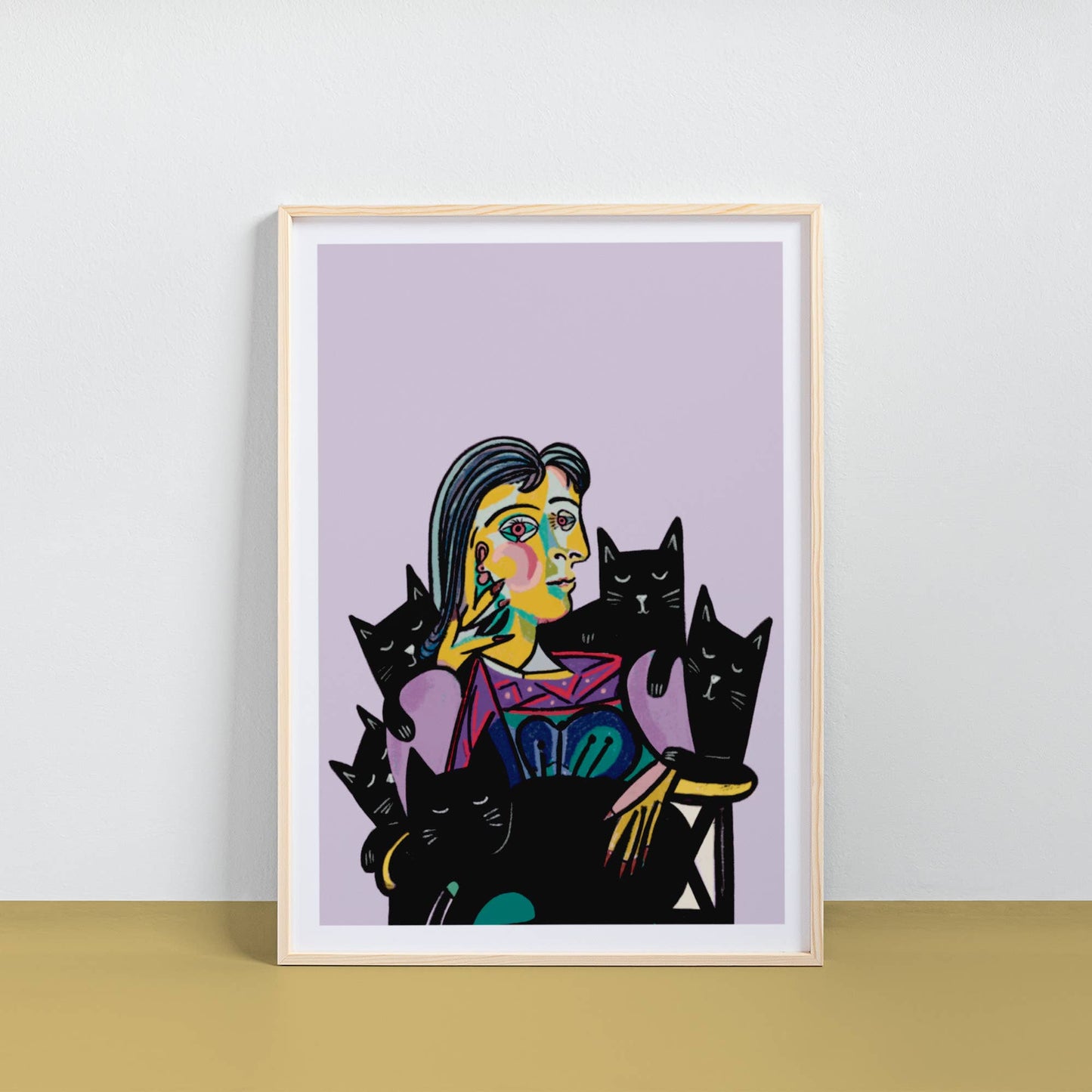 Dora and her Cats Picatso Print