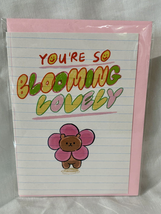 Blooming Lovely Embossed Greeting Card