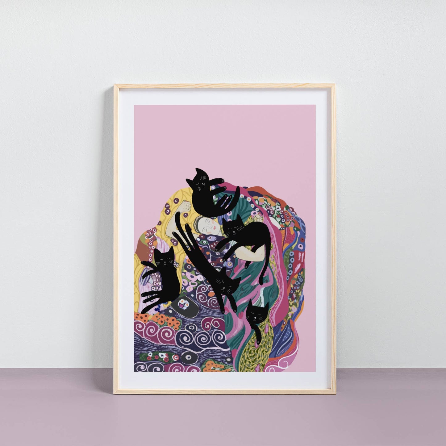 Sleeping Cats Art Print