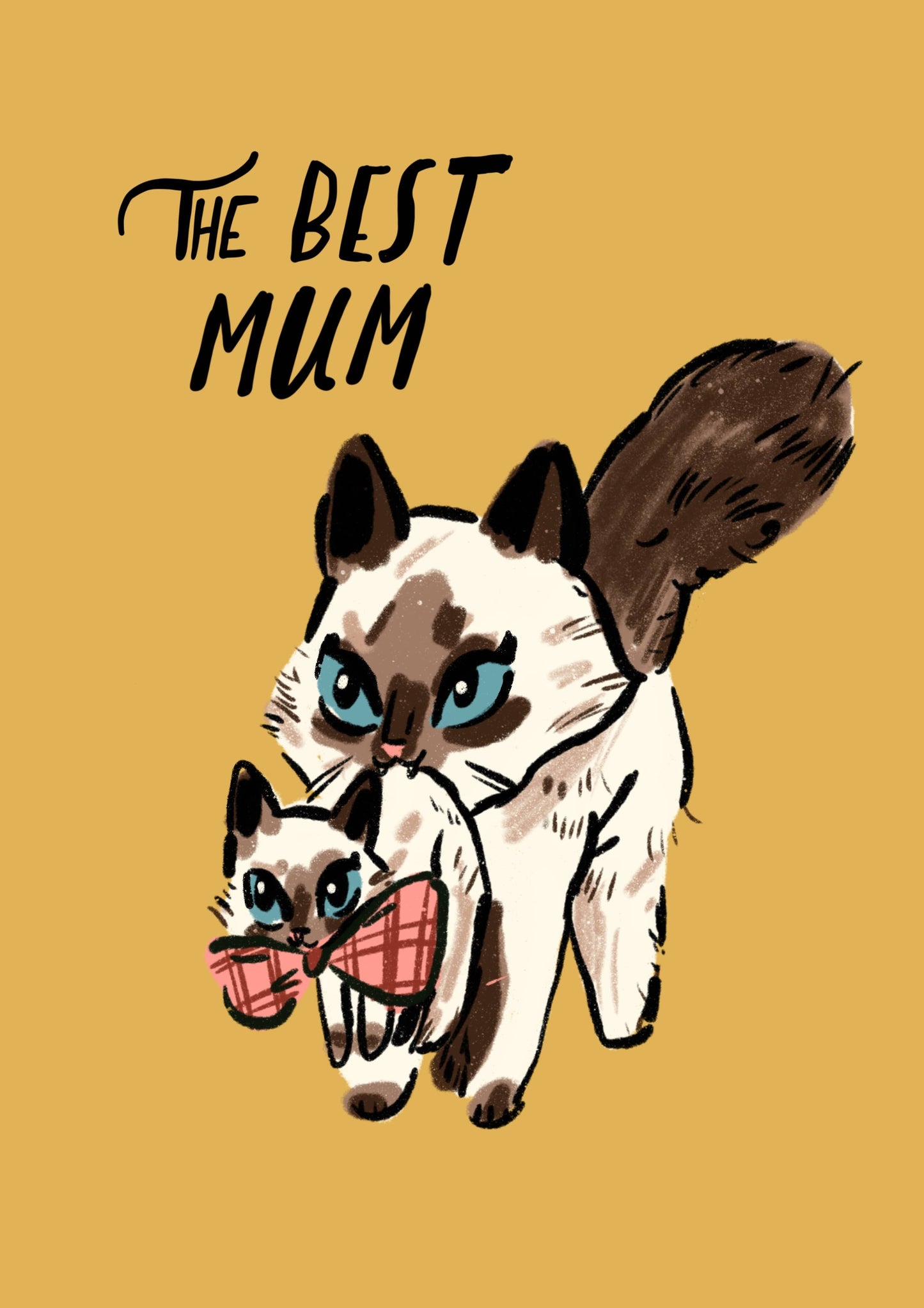 Best mum cat card
