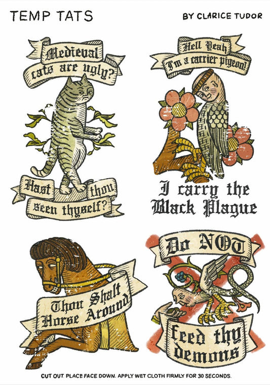 Medieval Temp Tats Sheet