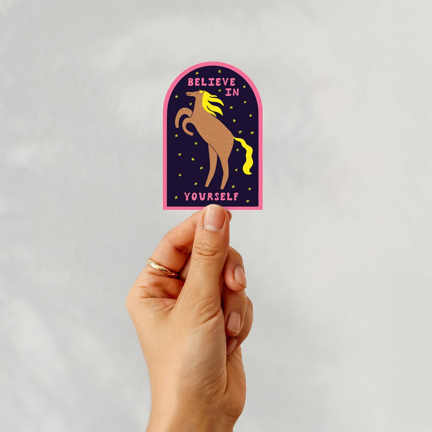 Believe In Yourself Celestial Horse Vinyl Sticker