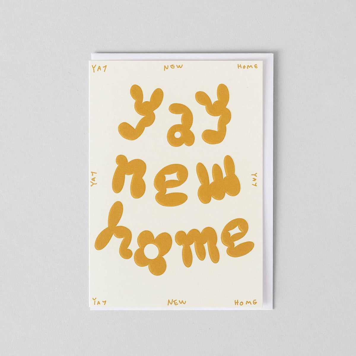 Yay New Home Embossed Greetings Card