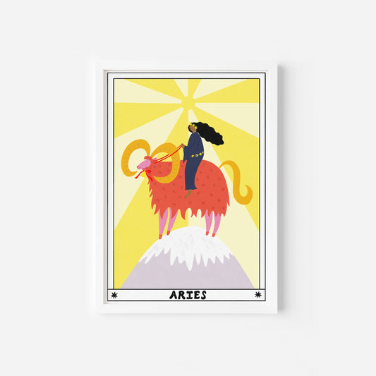 Tarot Aries Horoscope A4 Art Print