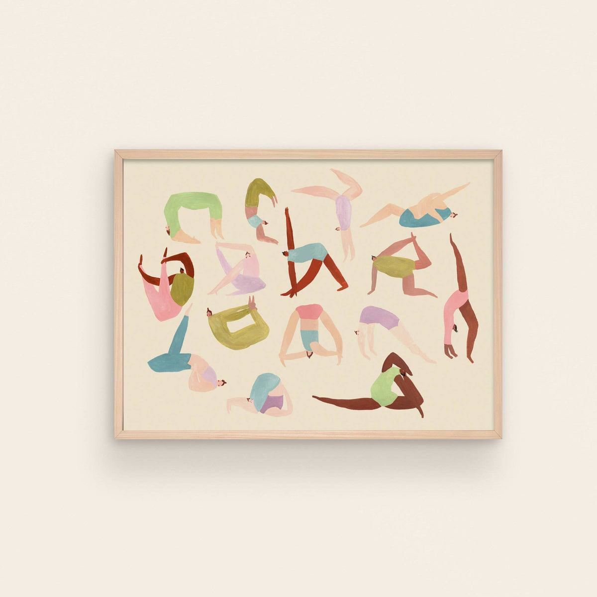 Yoga Ladies A3 Art Print
