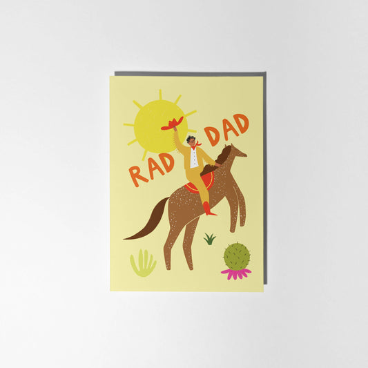 Rad Dad Card | Cowboy Card | Dad Birthday | Father's Day