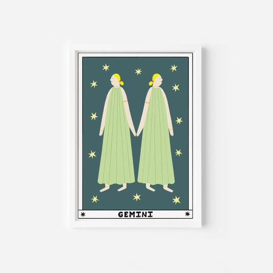 Tarot Gemini Horoscope A4 Art Print