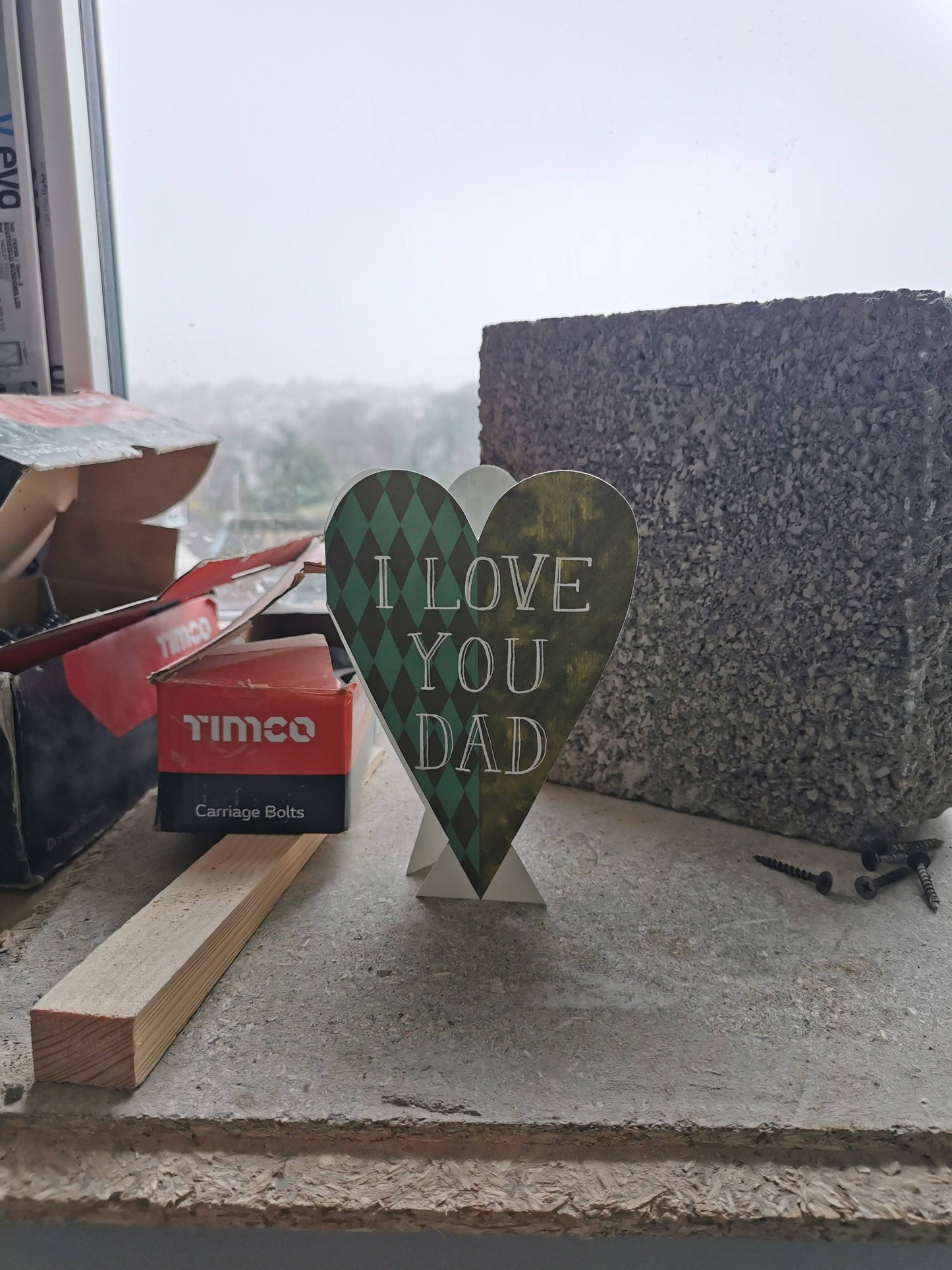 I Love You Dad Heart Greeting Card