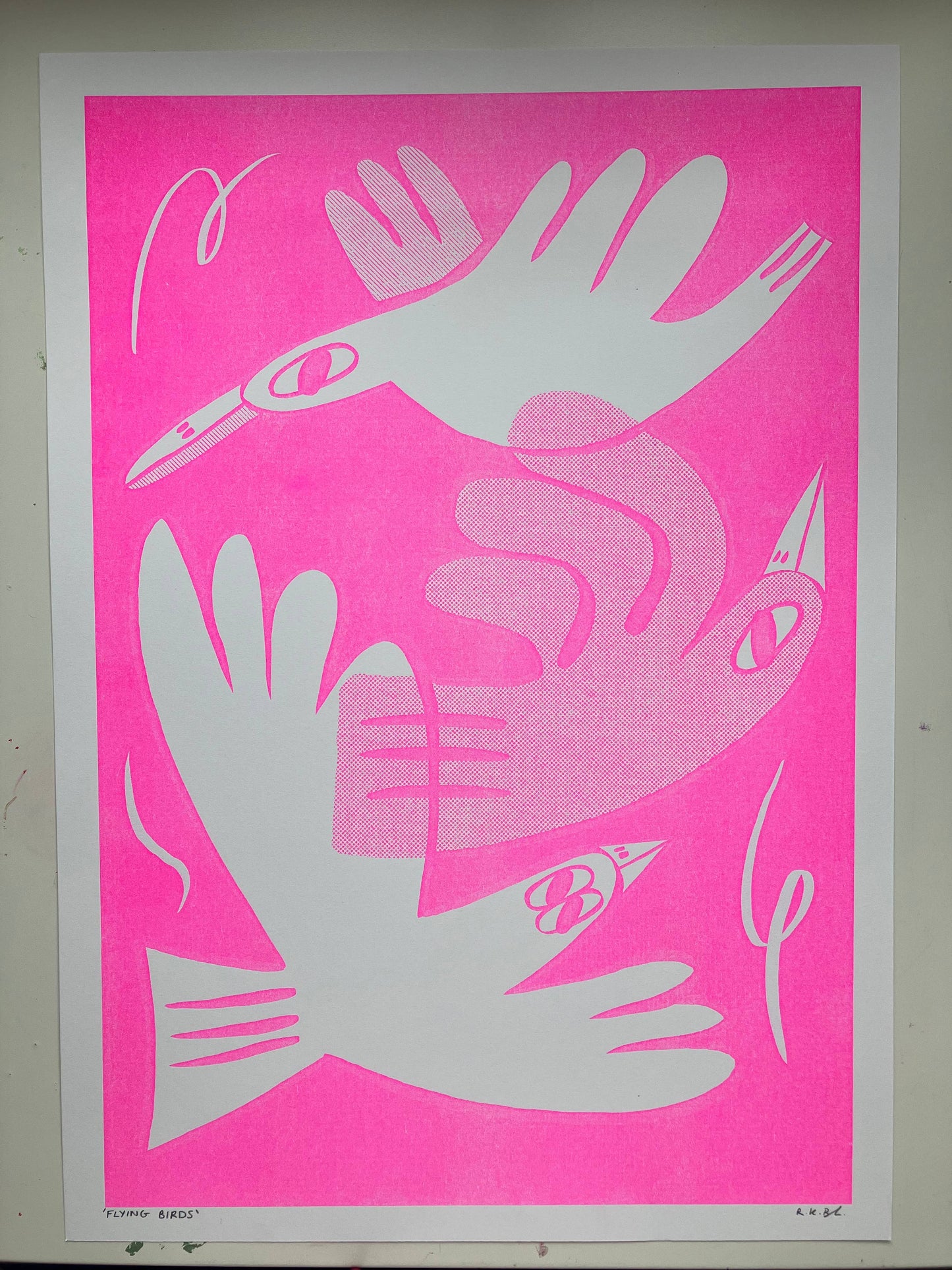Flying Birds - A3 Riso Print