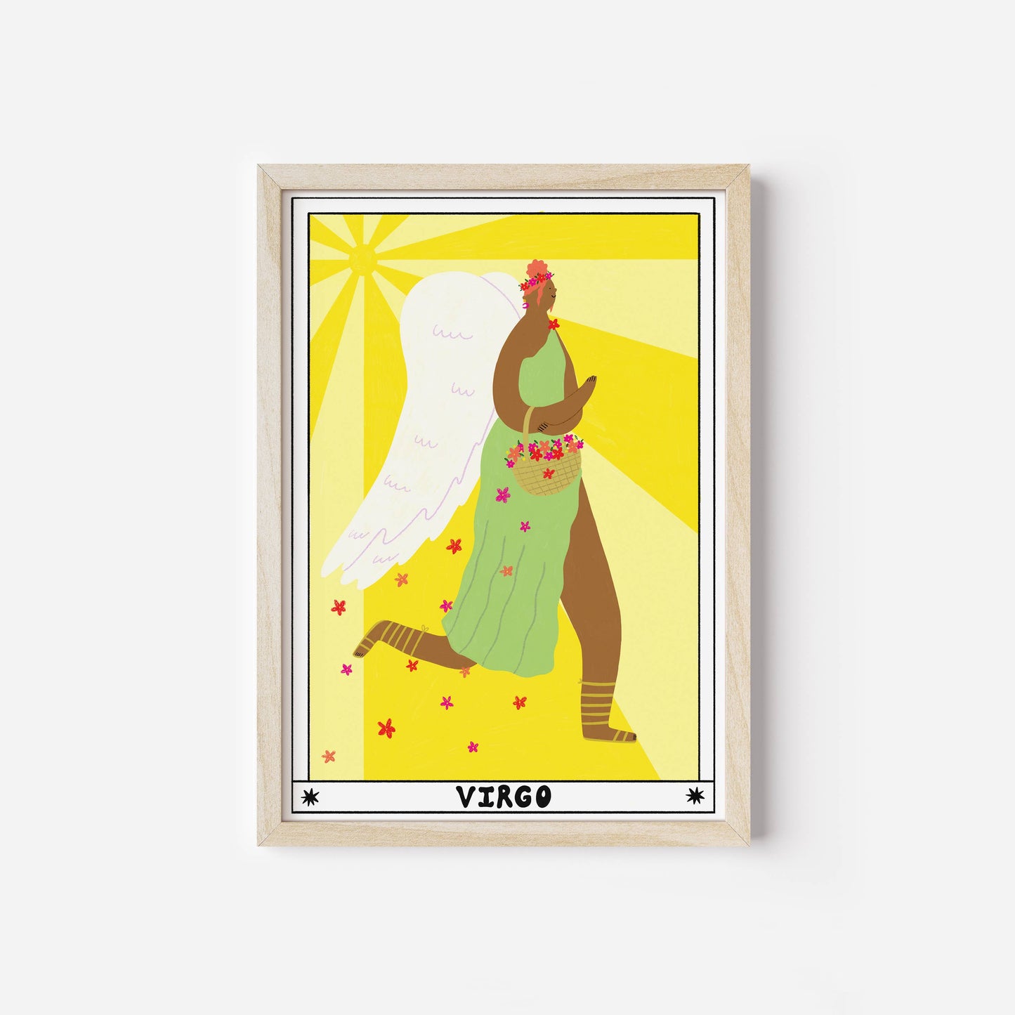 Tarot Virgo Art Print | Horoscope Print | Celestial Art