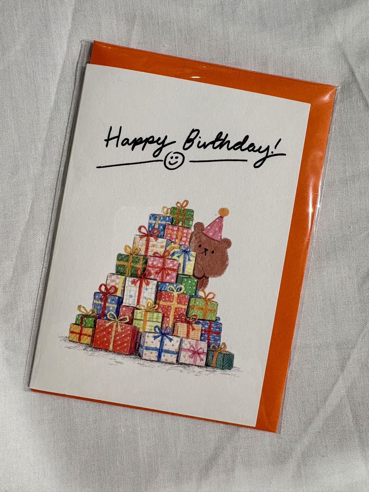 Happy Birthday Bear Presents Greeting Card