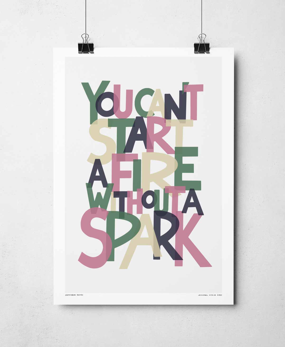 Dancing In The Dark Song Lyric Typography Print