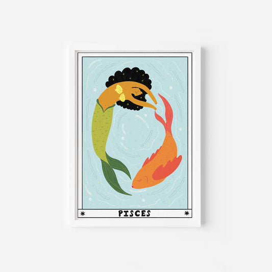 Tarot Pisces Horoscope A4 Art Print