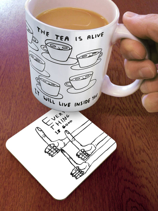Everything Is Good Coaster by David Shrigley