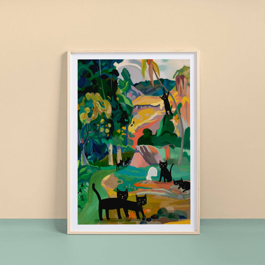 Paw Gauguin Cat Art Print
