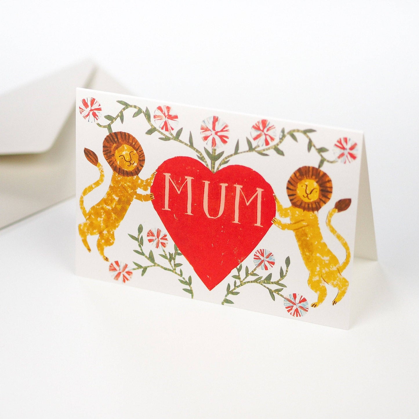 Mum Lion Heart Greeting Card