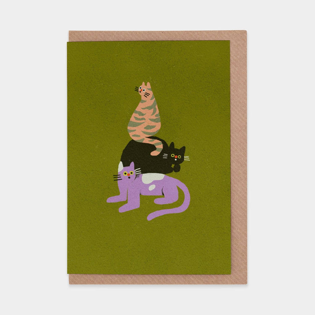 Surprised Cats Greetings Card