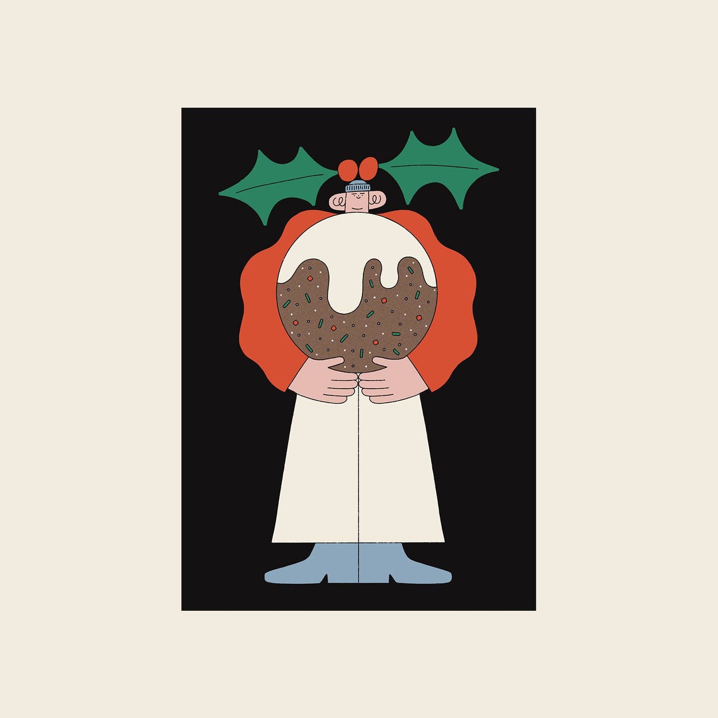 'Pudding' Christmas Card