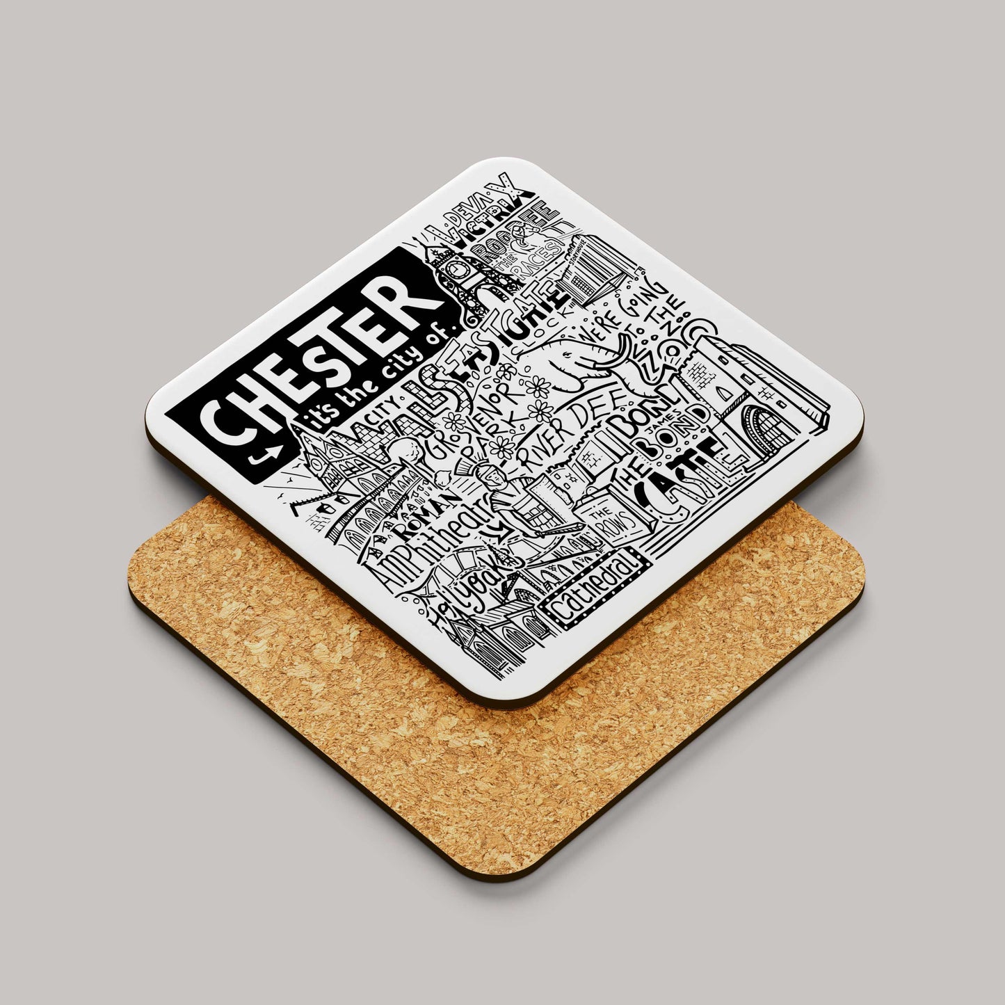 Chester Landmarks Square Coaster