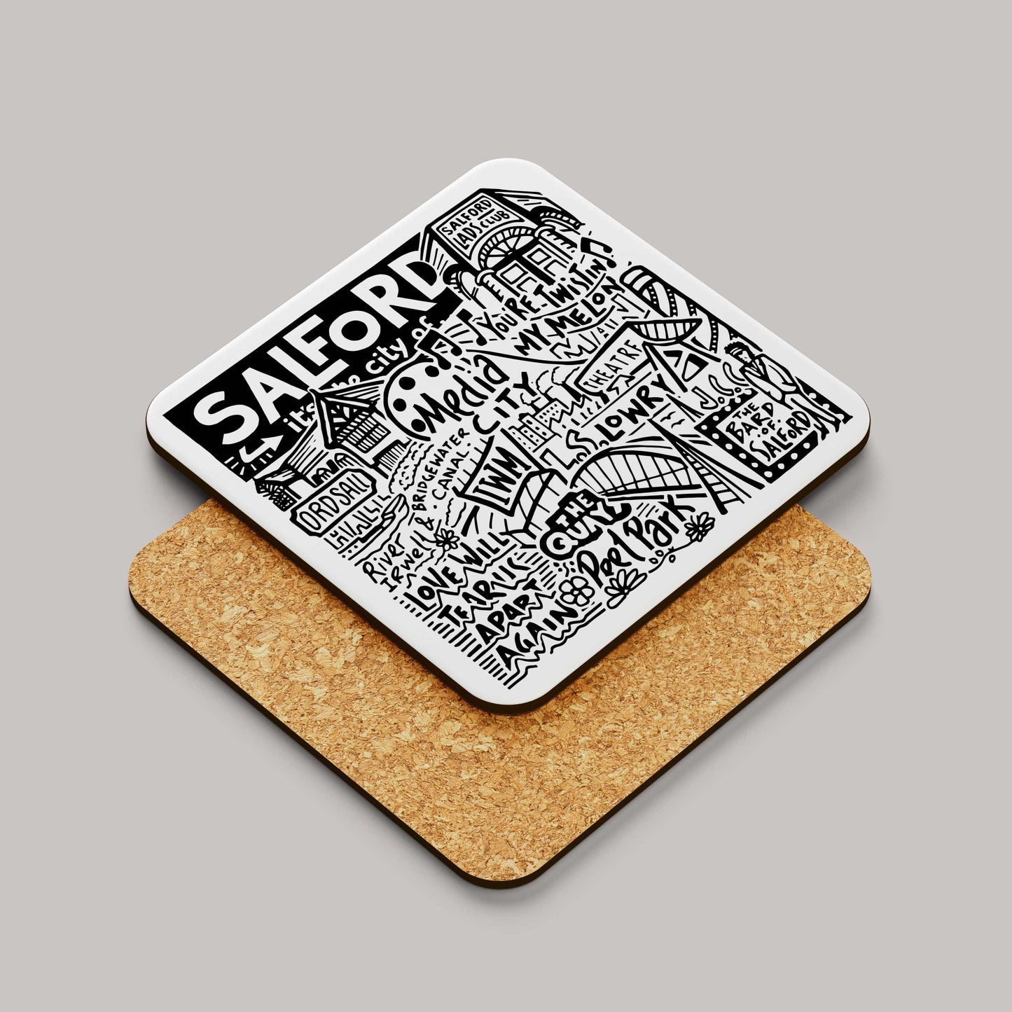 Salford Landmarks Square Coaster