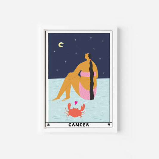 Tarot Cancer Horoscope A4 Art Print