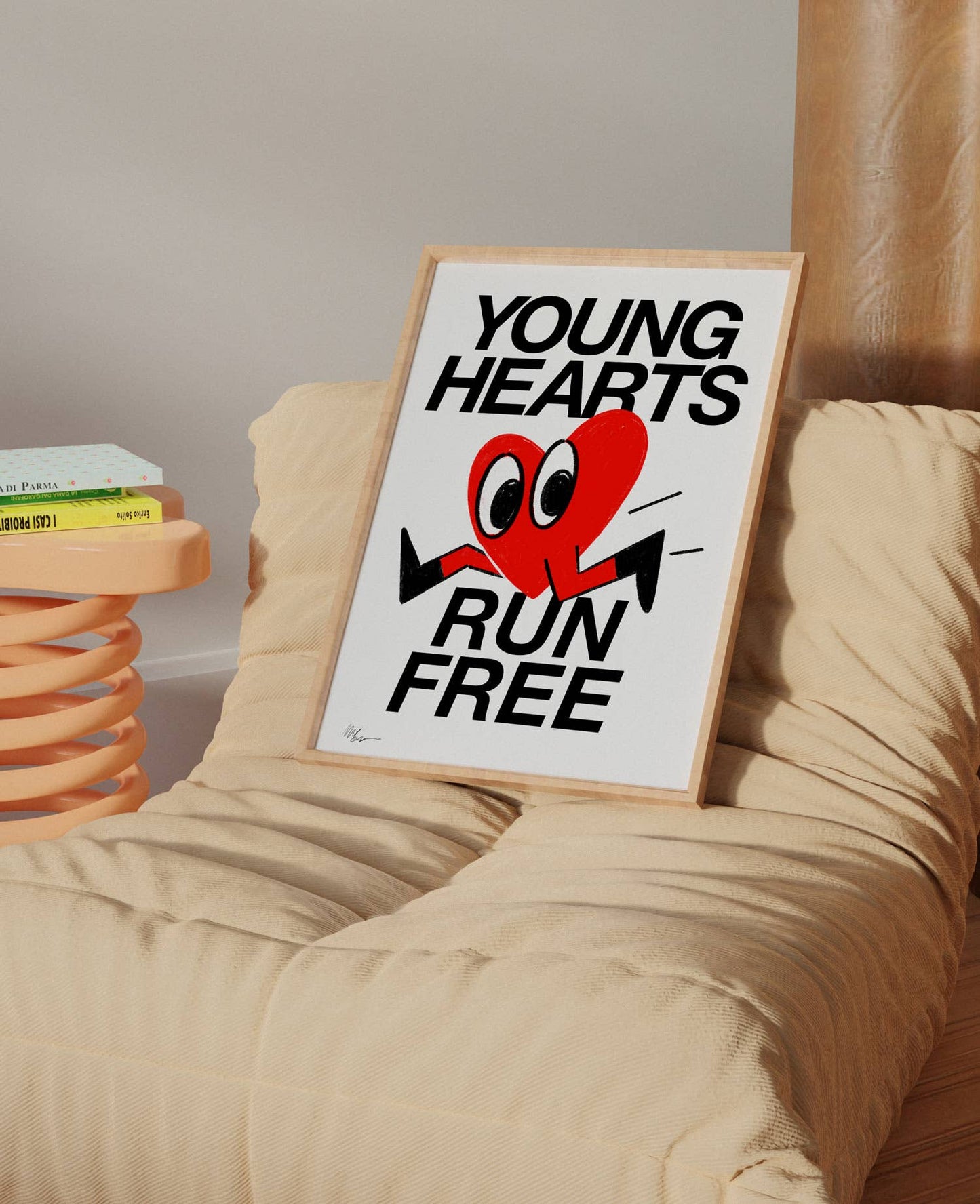 YOUNG HEARTS RUN FREE Art Print - A4 Size