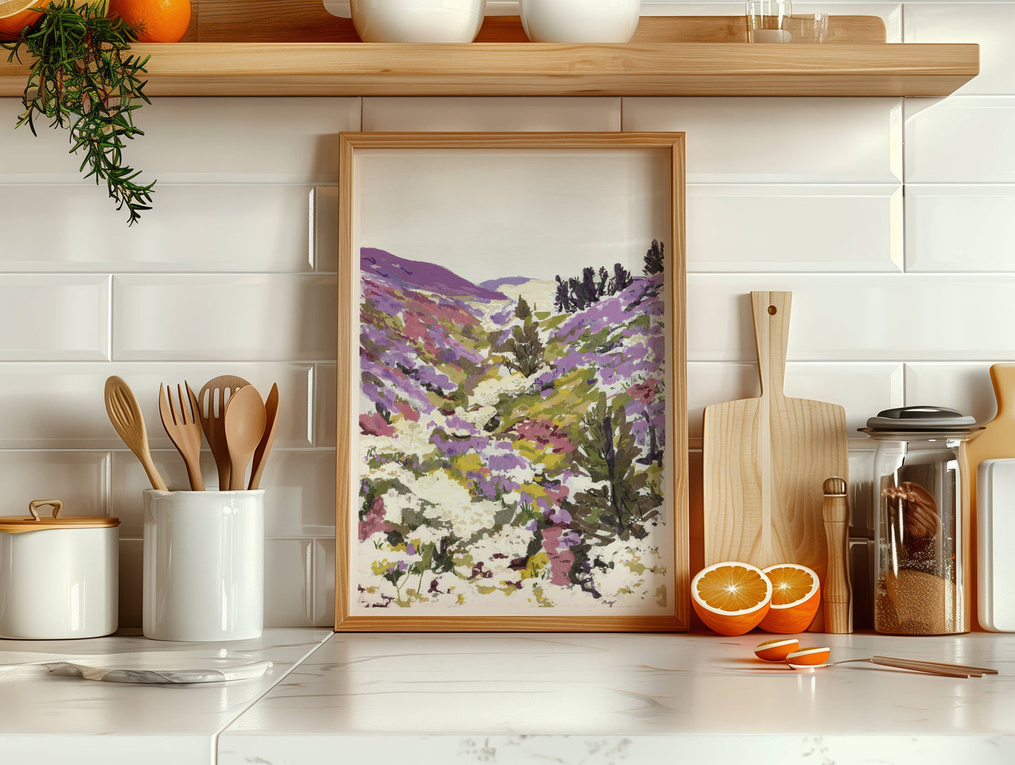 Lavender Hills A4 Art Print