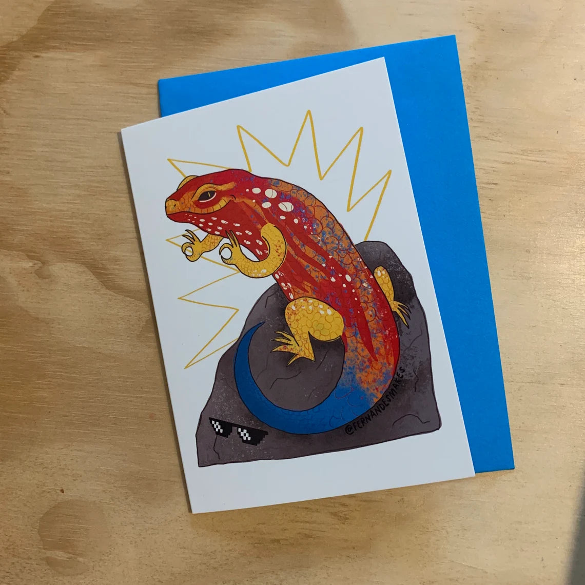 Cool Salamander Card by Fernandes Makes