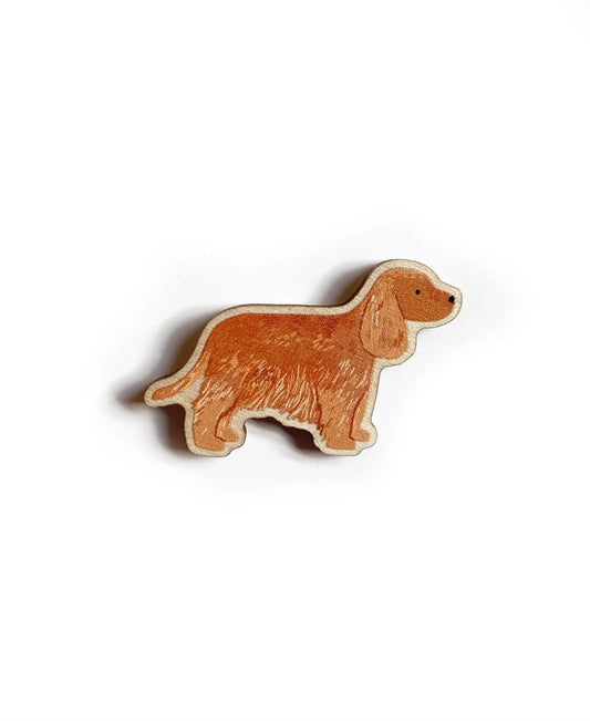 Cocker Spaniel Wooden Dog Pin