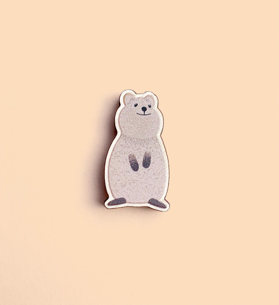Quokka Wooden Dog Pin