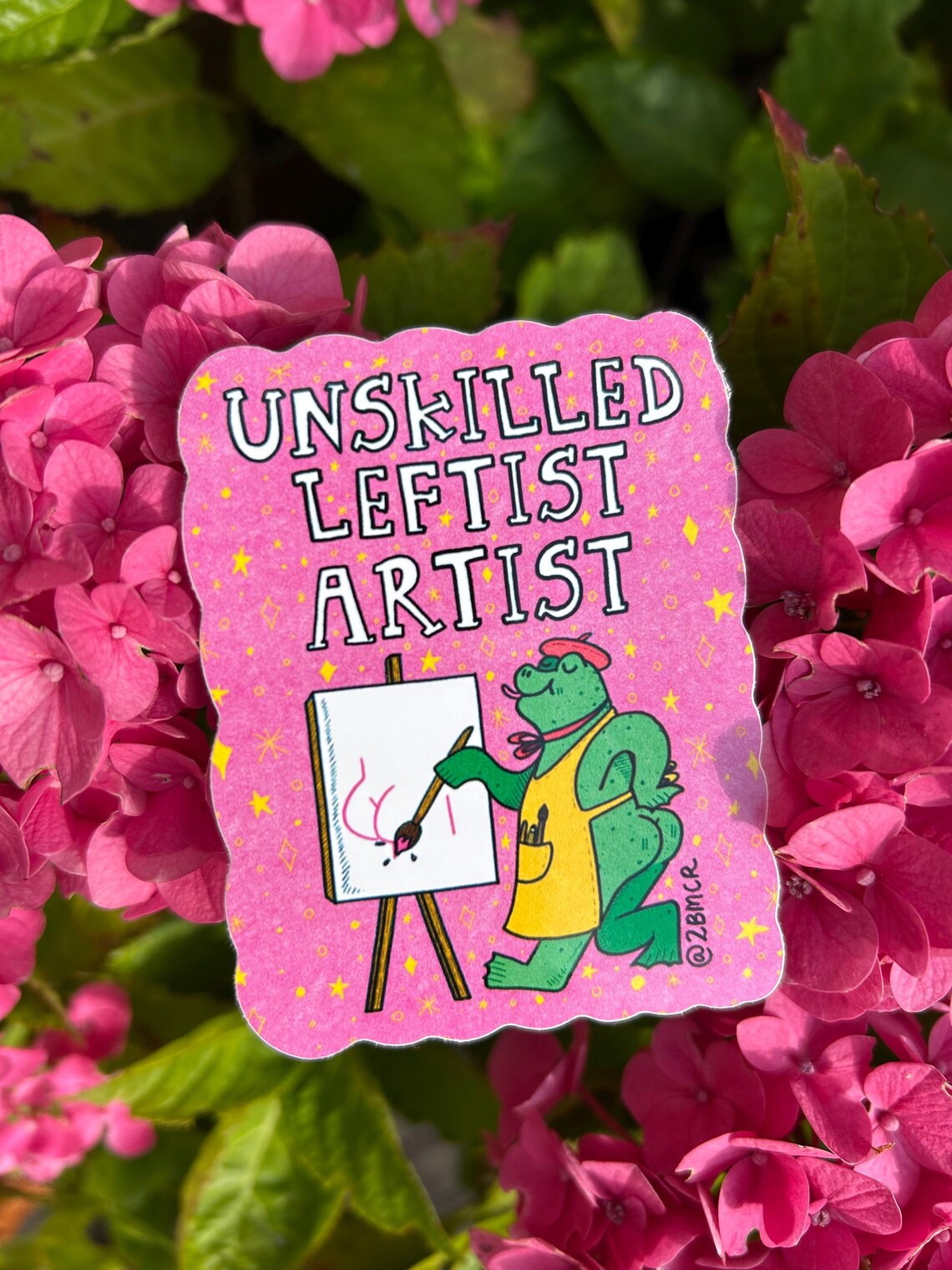 Unskilled Leftist Artist Vinyl Sticker by 2Bmcr