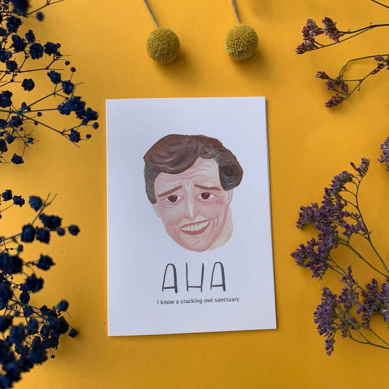 Aha Alan Partridge Inspired Greeting Card by Fernandes Makes