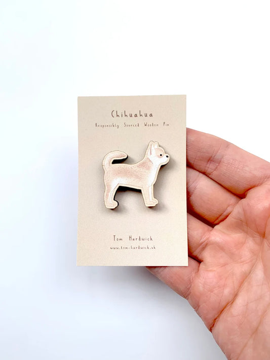 Chihuahua Wooden Dog Pin