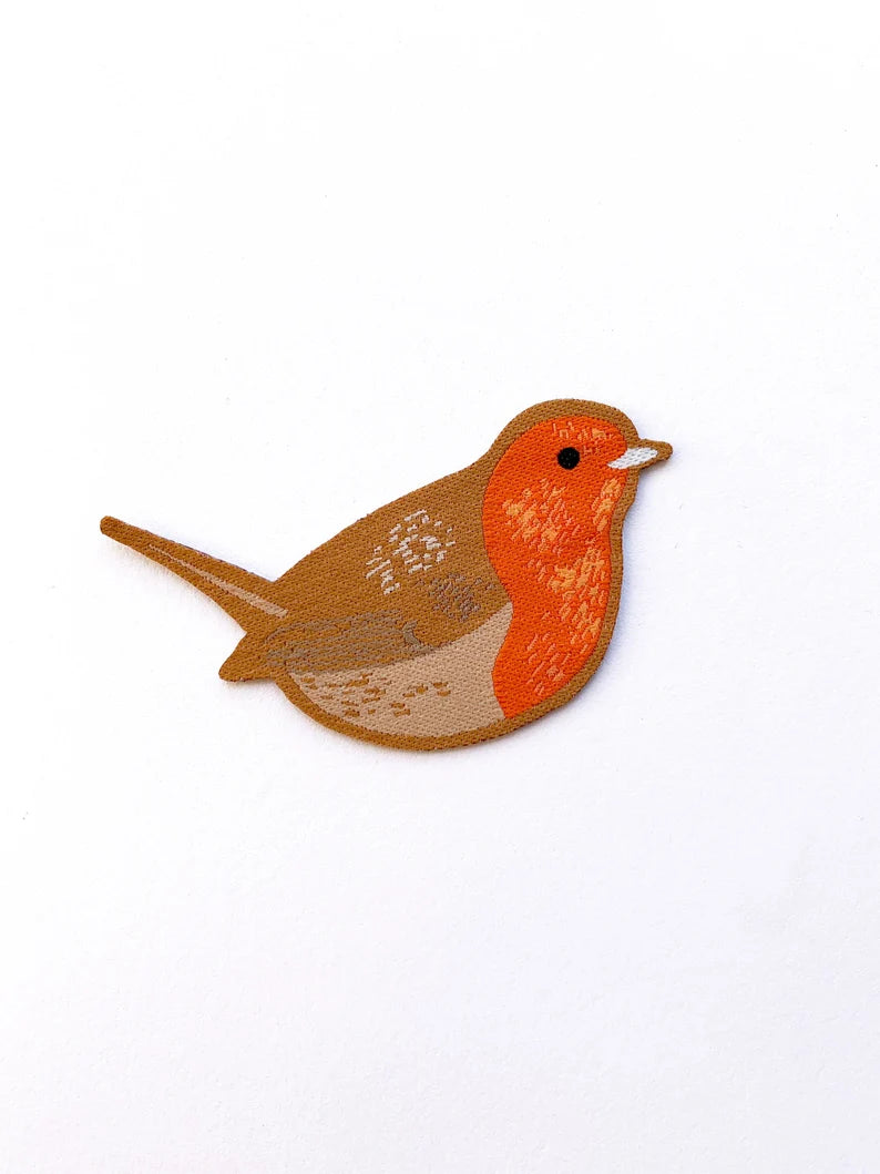 Robin Woven Iron-on Patch by Tom Hardwick