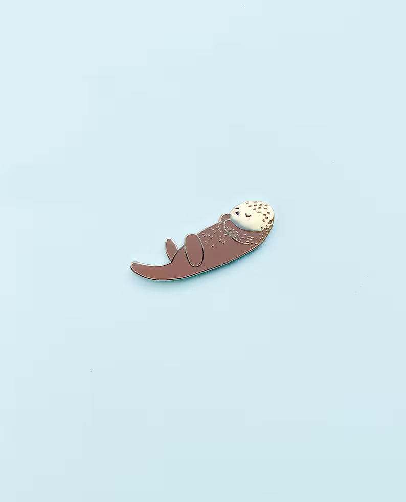 Sea Otter Enamel Pin by Tom Hardwick