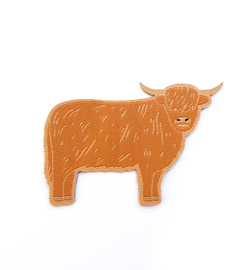 Highland Cow Woven Patch by Tom Hardwick