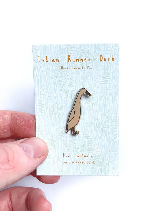 Indian Runner Duck Enamel Pin by Tom Hardwick