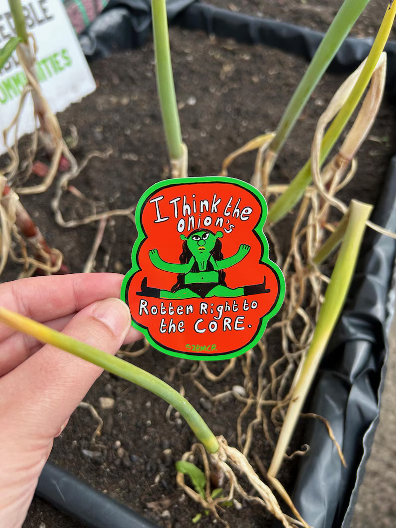 Onions Rotten Right To The Core Vinyl Sticker by 2Bmcr