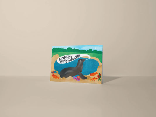 Happy Birthday Seal Greeting Card