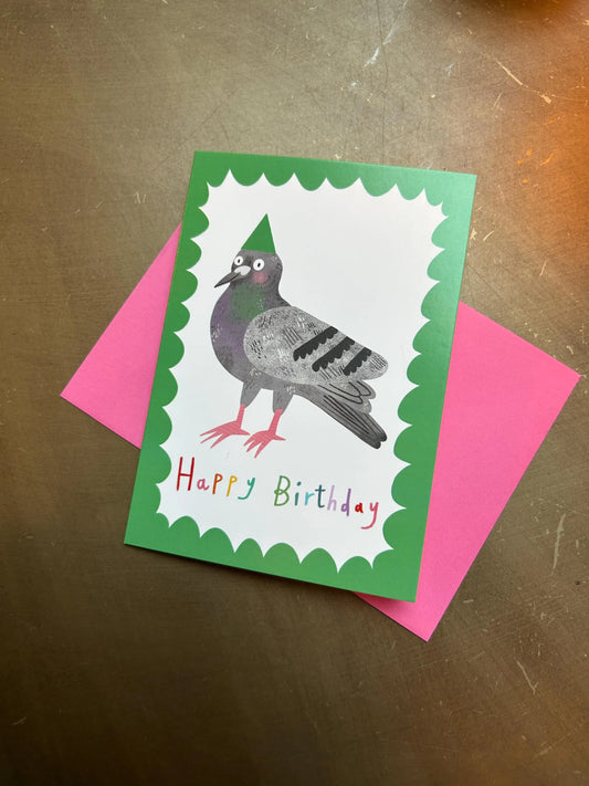 Pigeon Happy Birthday Greetings Card