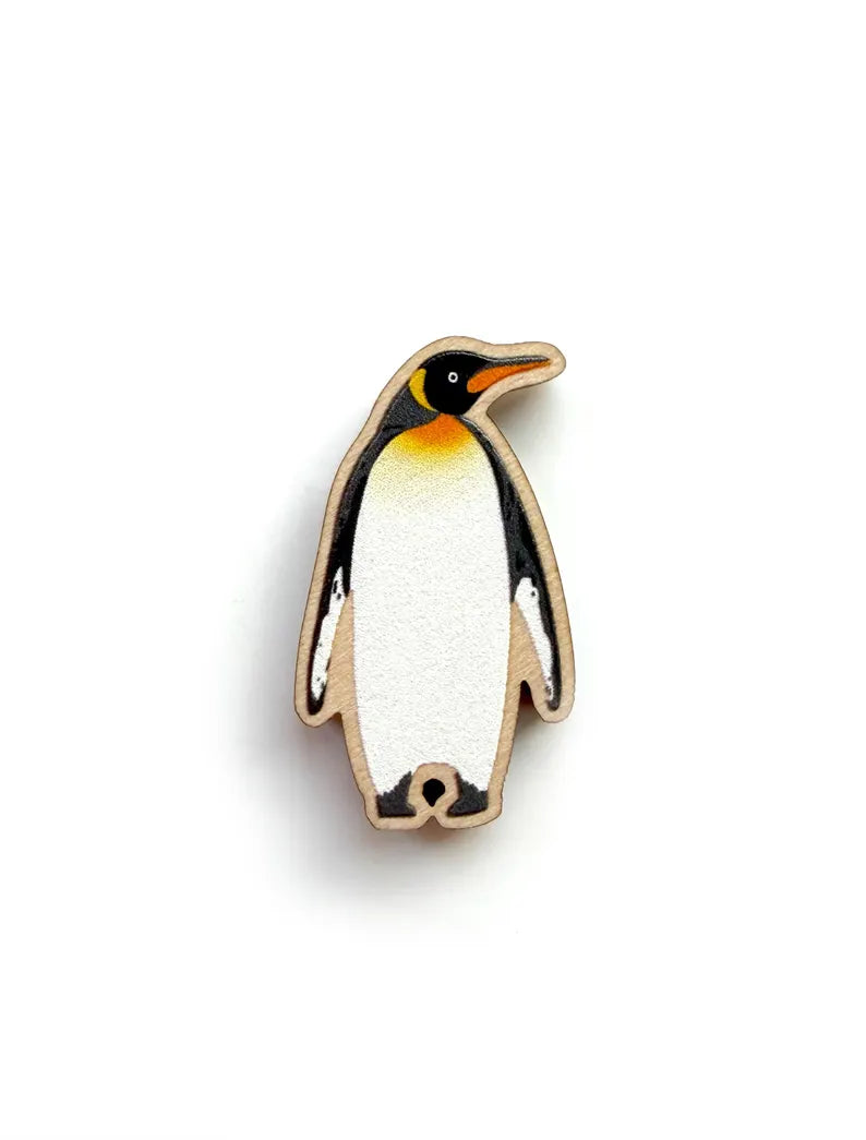 King Penguin Wooden Pin