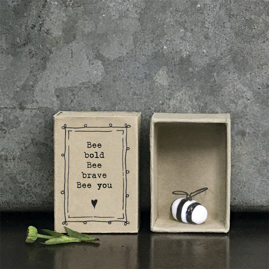 Bee Bold, Bee Brave Porcelain Bee Matchbox by East Of India