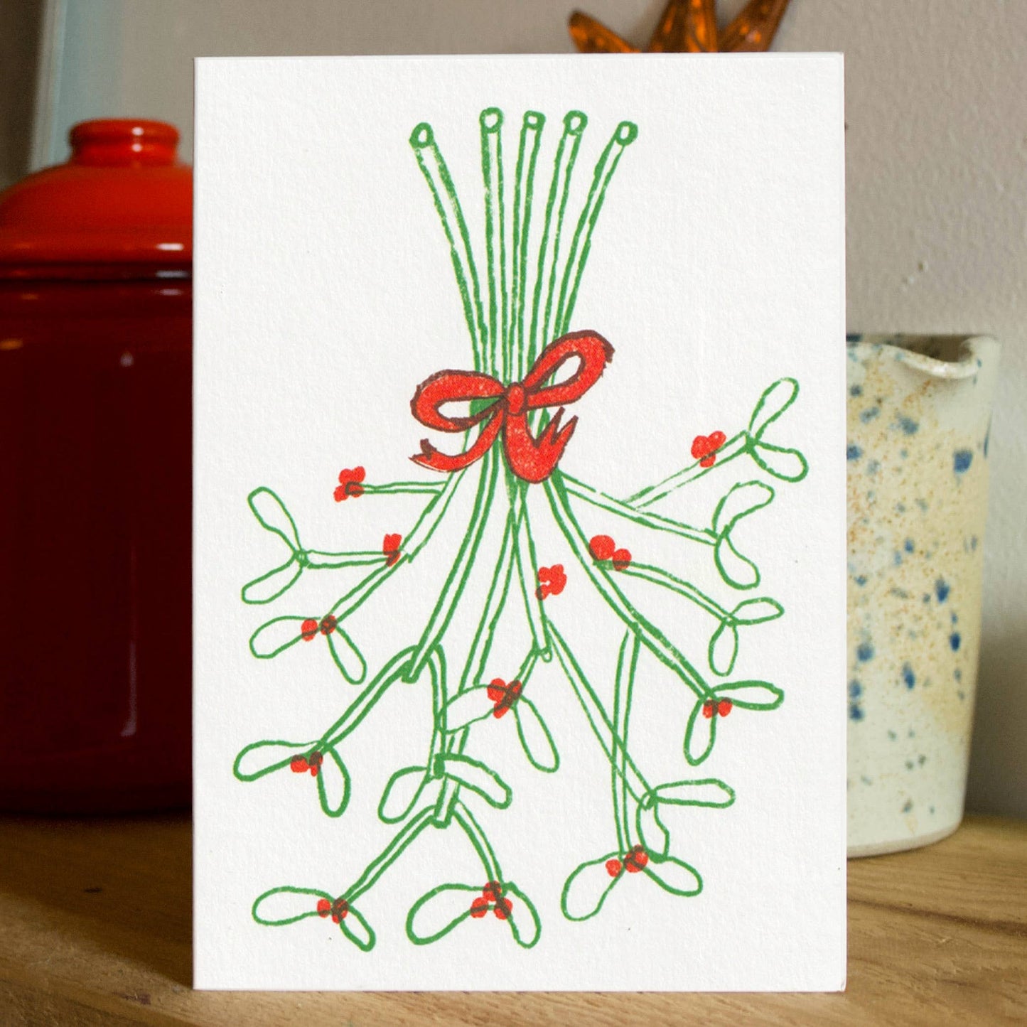 Mistletoe Christmas Card | Winter Plant | Traditional