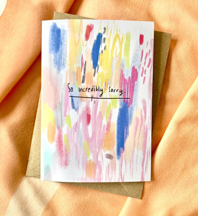 So Incredibly Sorry eco greeting card by Nicola Rowlands