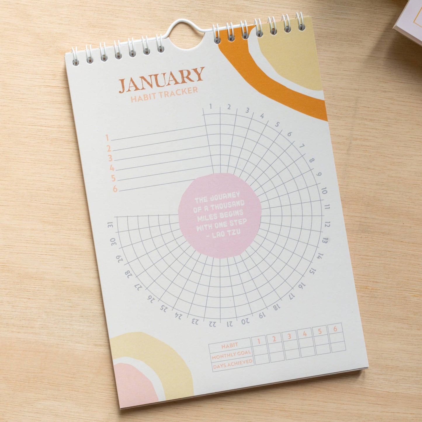 Daily Habit Tracker | 12 Month Goal Planner | Pastel Organic