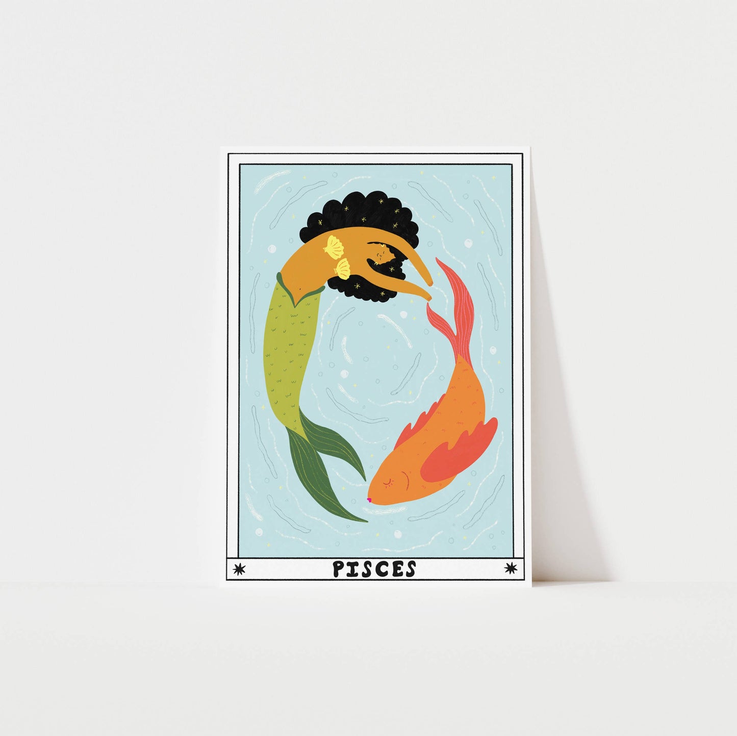 Tarot Pisces Horoscope A4 Art Print